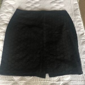 Black mini skirt
